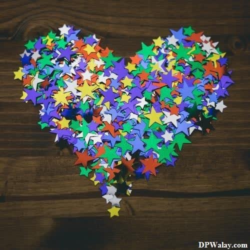 a heart made out of colorful stars whatsapp wallpaper love 