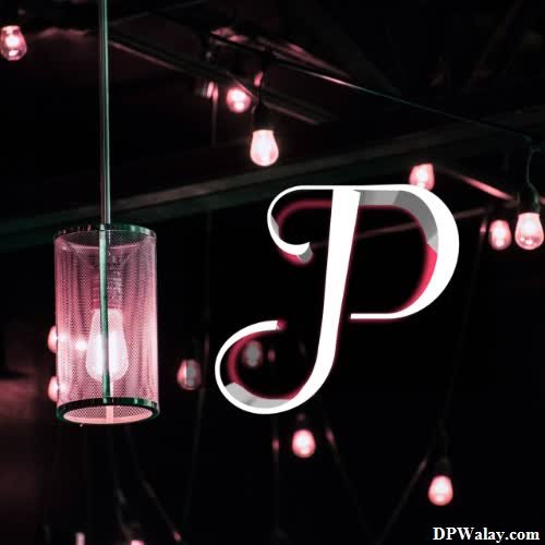 a light hanging from a ceiling with a letter p images by DPwalay