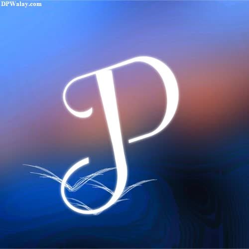 the letter p in the style of a hand drawn logo