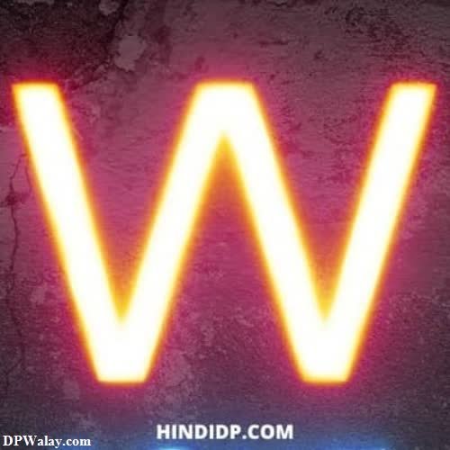 W Name DP - the letter w is illuminated in the dark