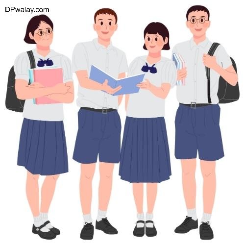 a group of students with backpacks 4 friends group dp 