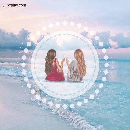 two girls sitting on the beach with the words,'best friends ' 