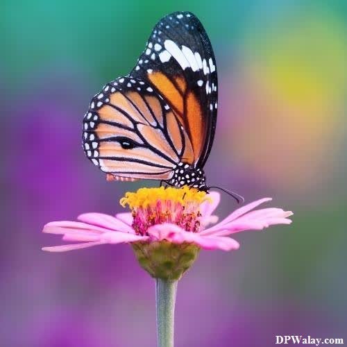 a butterfly sitting on a flower-lNJv butterfly dp for whatsapp 