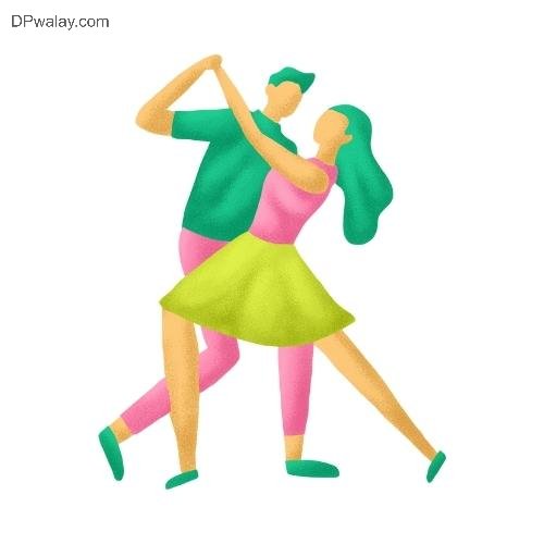a couple dancing in the street 