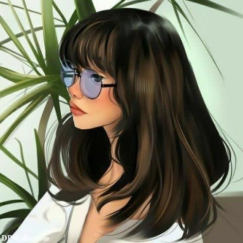 a girl with glasses and a white shirt 