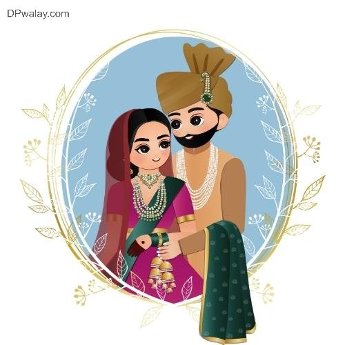a couple in traditional indian wedding clothes-vVve 