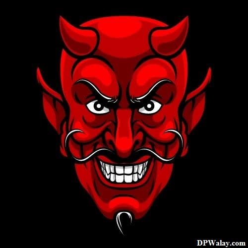 a devil with a big grin of teeth-yRnf