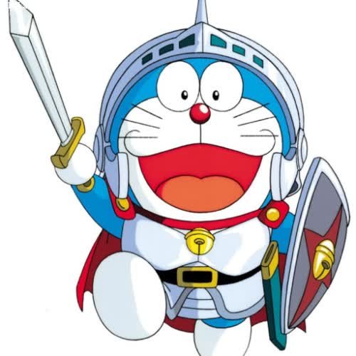 a cartoon character with a sword and armor