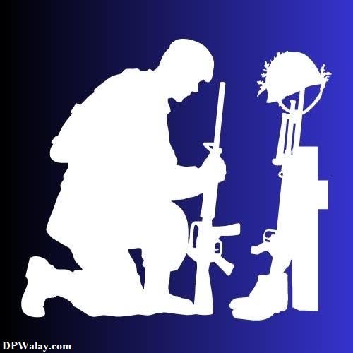 a silhouette of a soldier with a gun dp army photo 