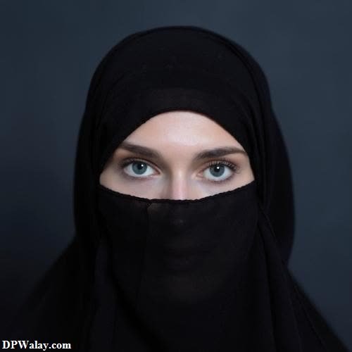 Hijab Girl DP - a woman wearing a black veil