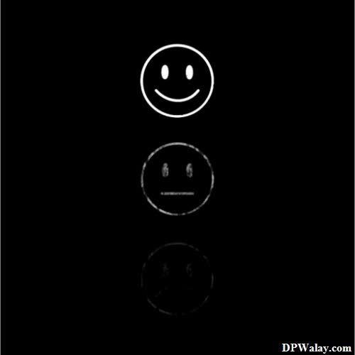 Black DP For WhatsApp - a black background with a smiley face on it