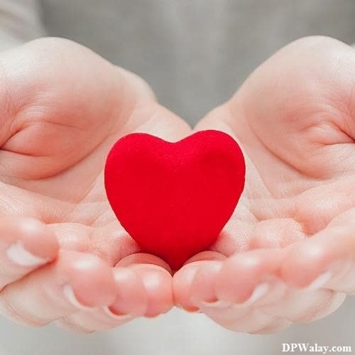a person holding a red heart in their hands dp romantic 