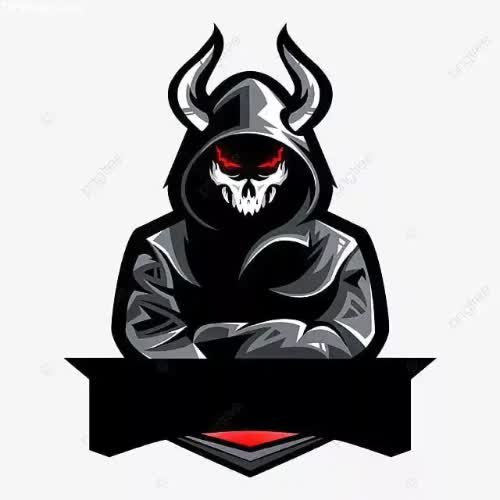 a black bull logo with red eyes, logo, bull, bull png pngng p