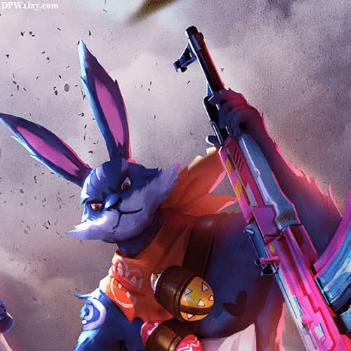 a rabbit with a gun in its hand free fire whatsapp group dp