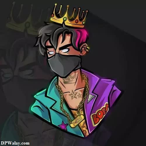 a cartoon character with a crown on his head-Y8aN free fire whatsapp group dp 