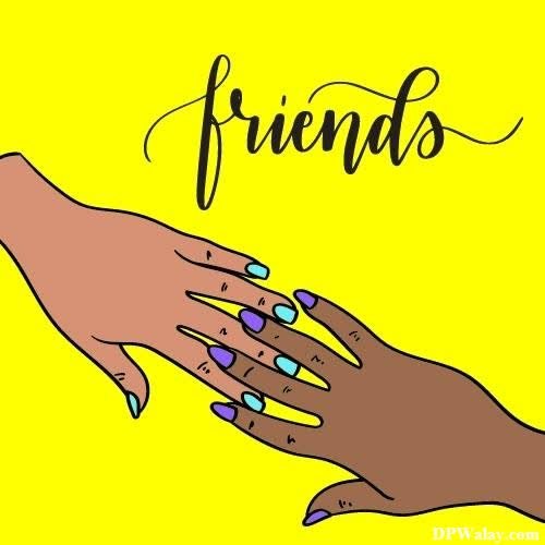 a hand with a finger on it that says friends