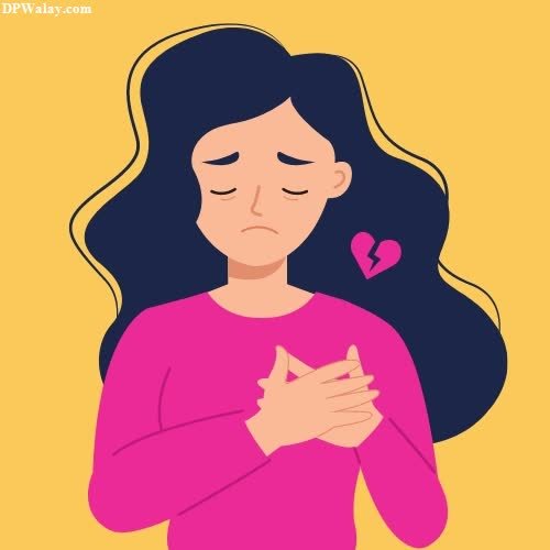 Heartbroken Sad DP Emoji - a woman with her hands folded in prayer