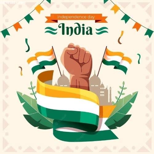 a poster with the flag and a fist independence day dp for whatsapp 