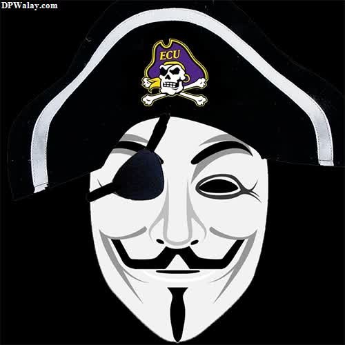 a pirate mask with a pirate hat and a pirate face joker whatsapp dp 