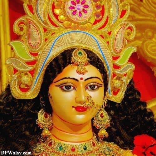 Durga Maa DP - a statue of goddess durga
