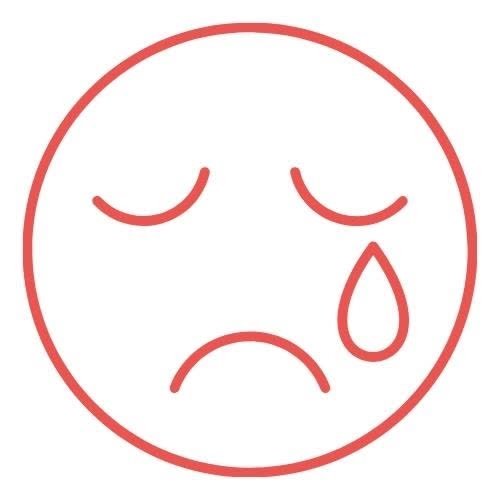 Depressing Sad Emoji DP - a sad face with tears and tears