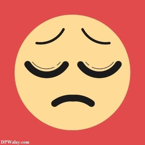 Depressing Sad Emoji DP - a sad face with a frown on it-207p