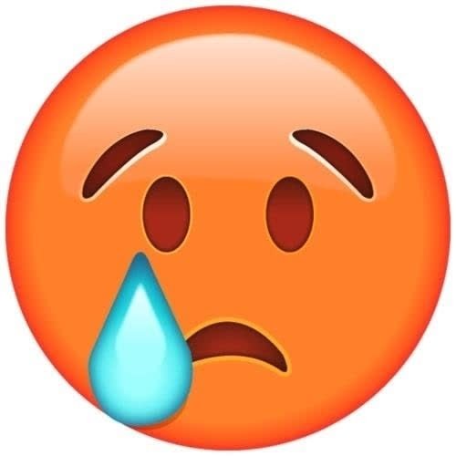 a sad face with a teary tear-G8Ql sad symbol emoji 