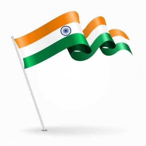 india flag waving on a white background