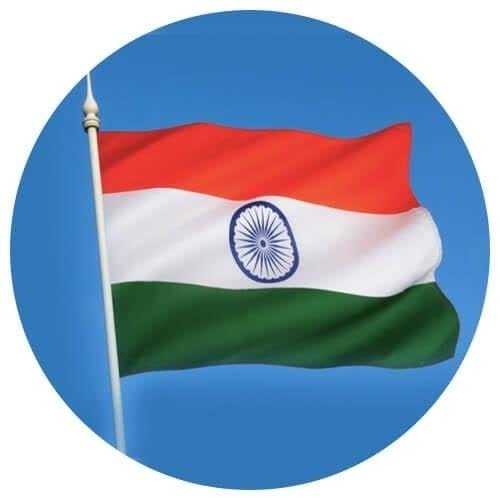 the indian flag is flying in the sky-pM2r