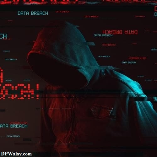 a man in a hoodie standing in front of a screen with the words'watch ' whatsapp dp hacker 