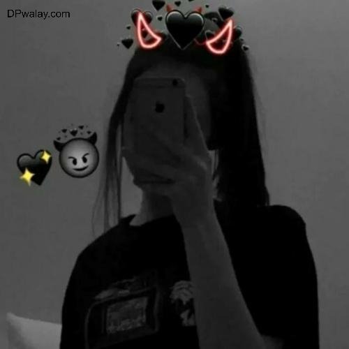 a girl with a mask on her head