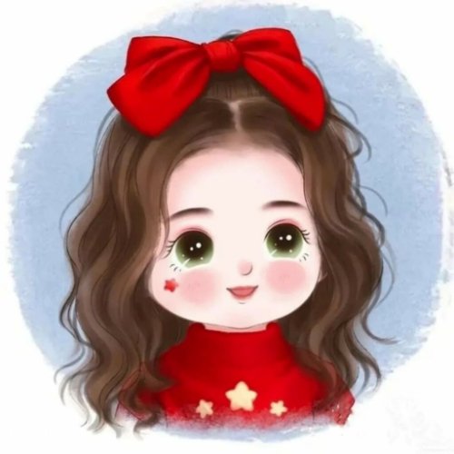 a little girl with a red bow on her head