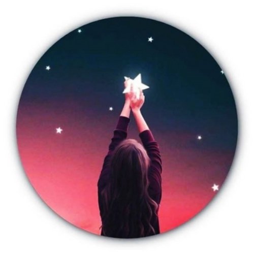 a person reaching a star at the top of a hill