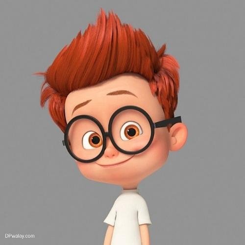 a cartoon character with glasses and a white shirt images by DPwalay