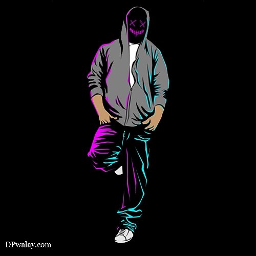 a man in a hoodie standing on a black background cool dp for boys
