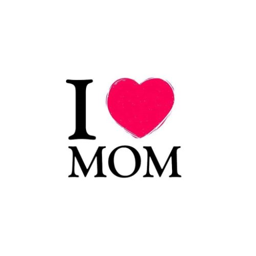 heart with the word i love mom
