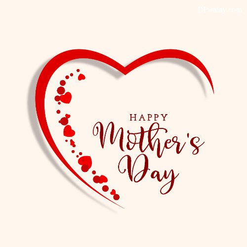 happy mother's day card with heart