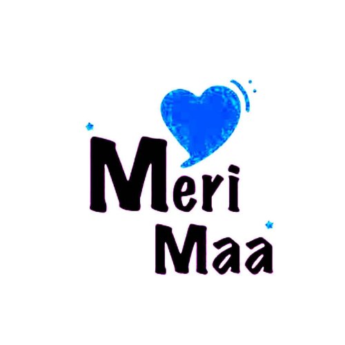 the words'mer maa'are painted in blue and black
