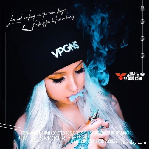 woman with long white hair and black hat smoking cigarette sad smoking dp