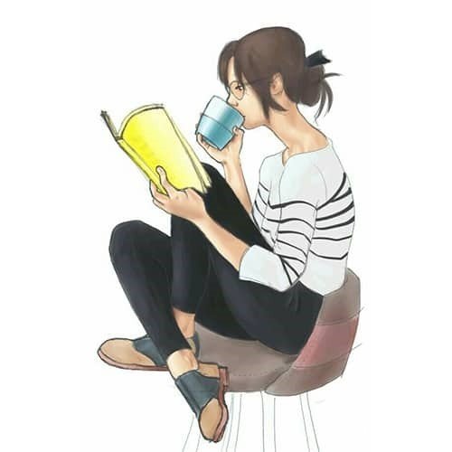 girl sitting on stool reading book study dp for whatsapp