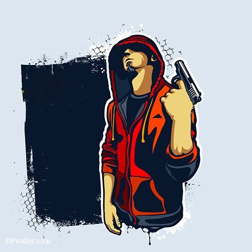 man in hoodie holding gun images by DPwalay