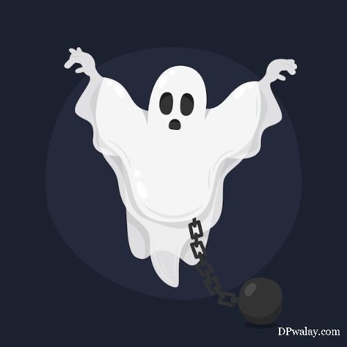 ghost with chain around it's neck ghost dp for whatsapp