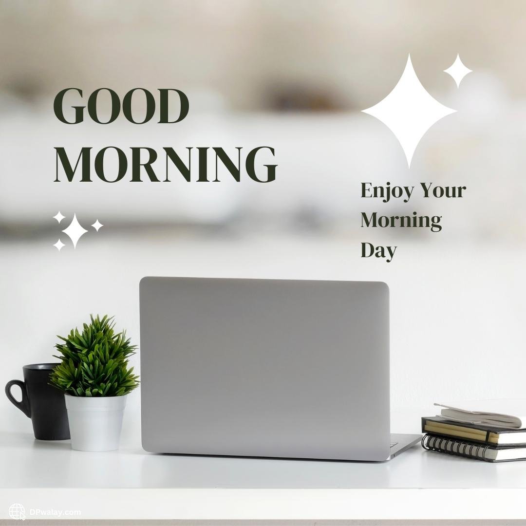 laptop sitting on top of desk with cup of coffee images by DPwalay
