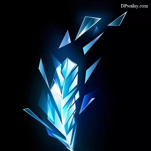 blue and white crystal stone on black background images by DPwalay