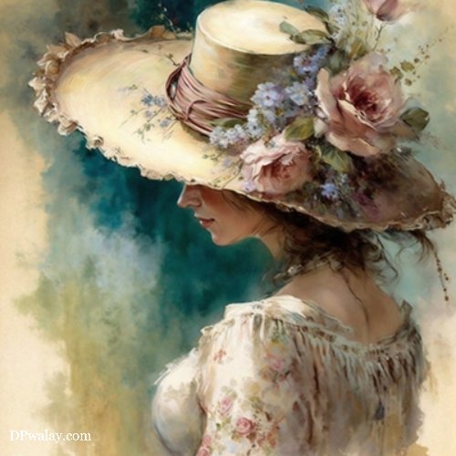 painting-of-woman-wearing-hat