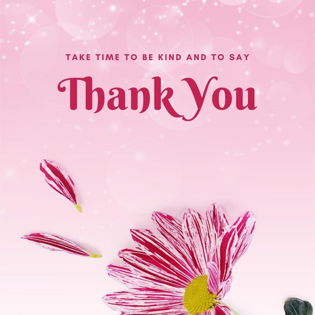 pink flower with the words take to be and say thank thank you images