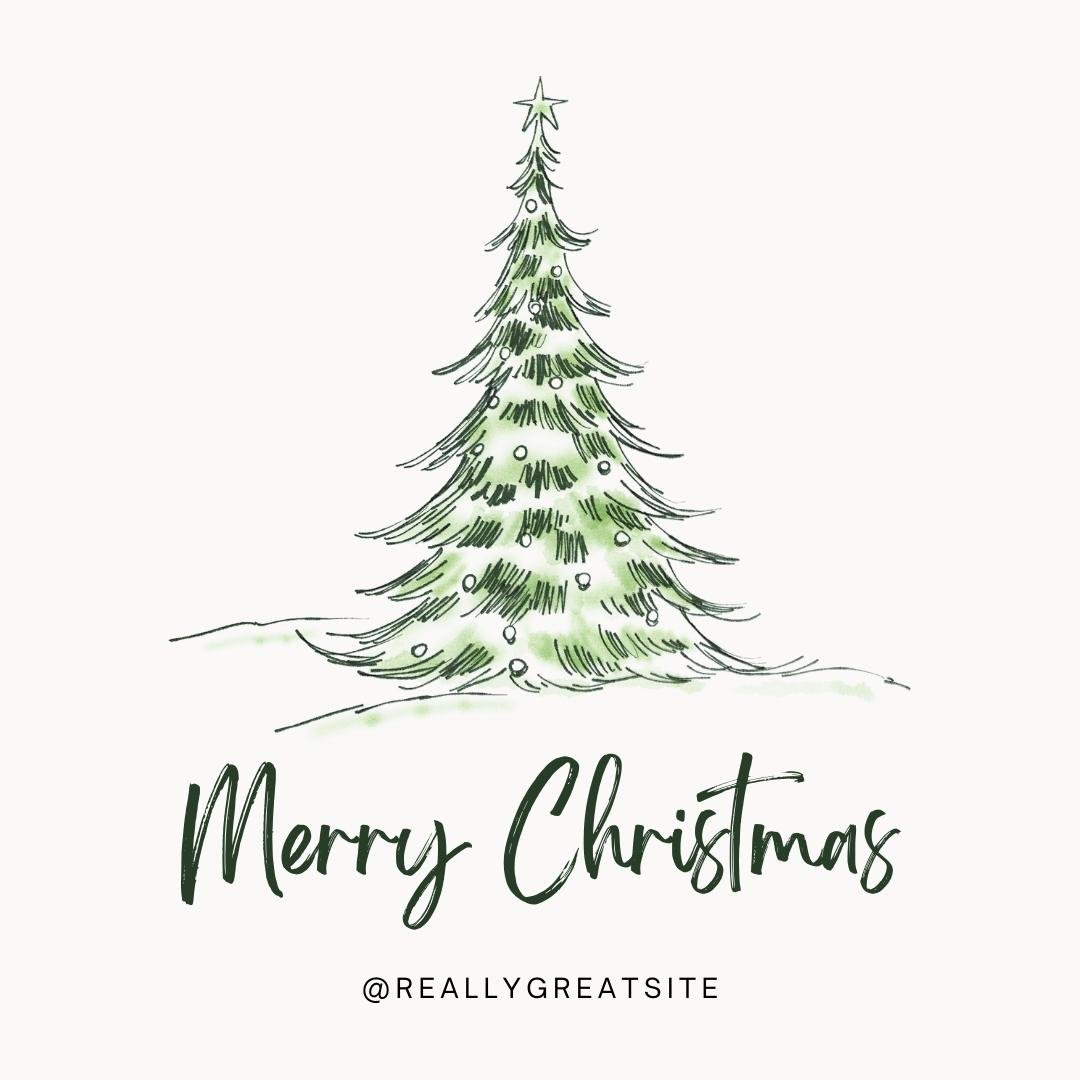 merry christmas tree logo